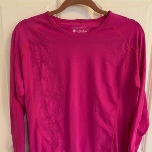 Coolibar Women’s Large Hot Pink Long Sleeve SPF Top! #787